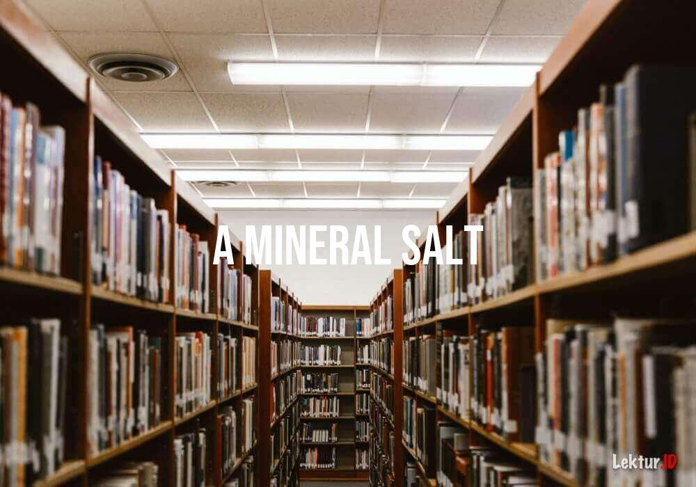 arti a-mineral-salt