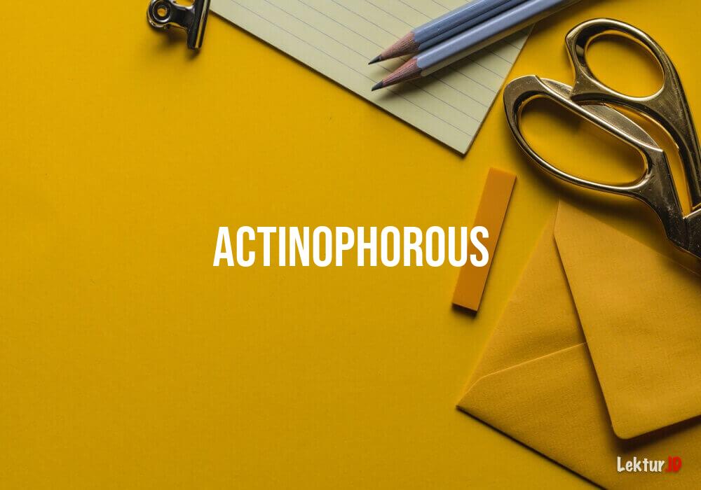 arti actinophorous