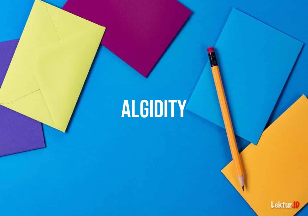 arti algidity