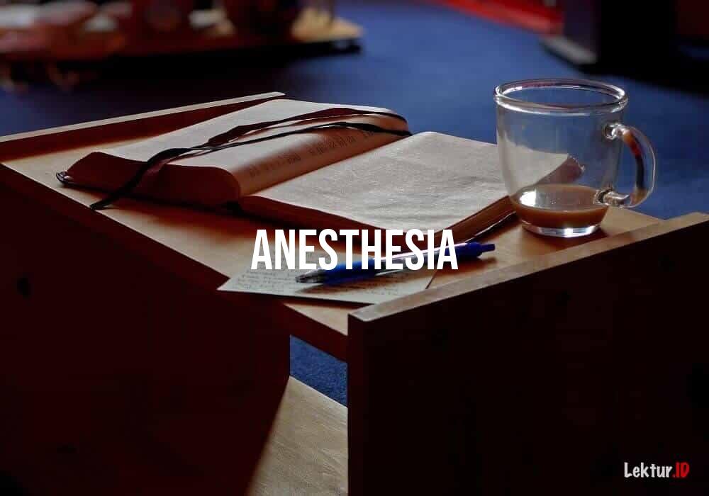 arti anesthesia