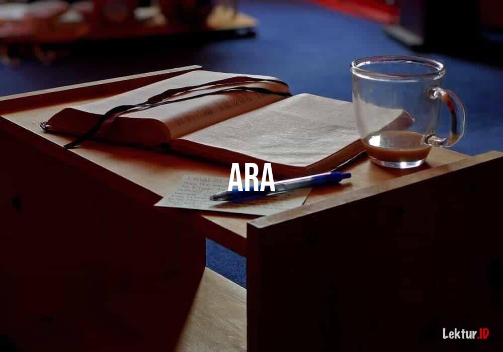 Apa arti ara ara dalam bahasa indonesia