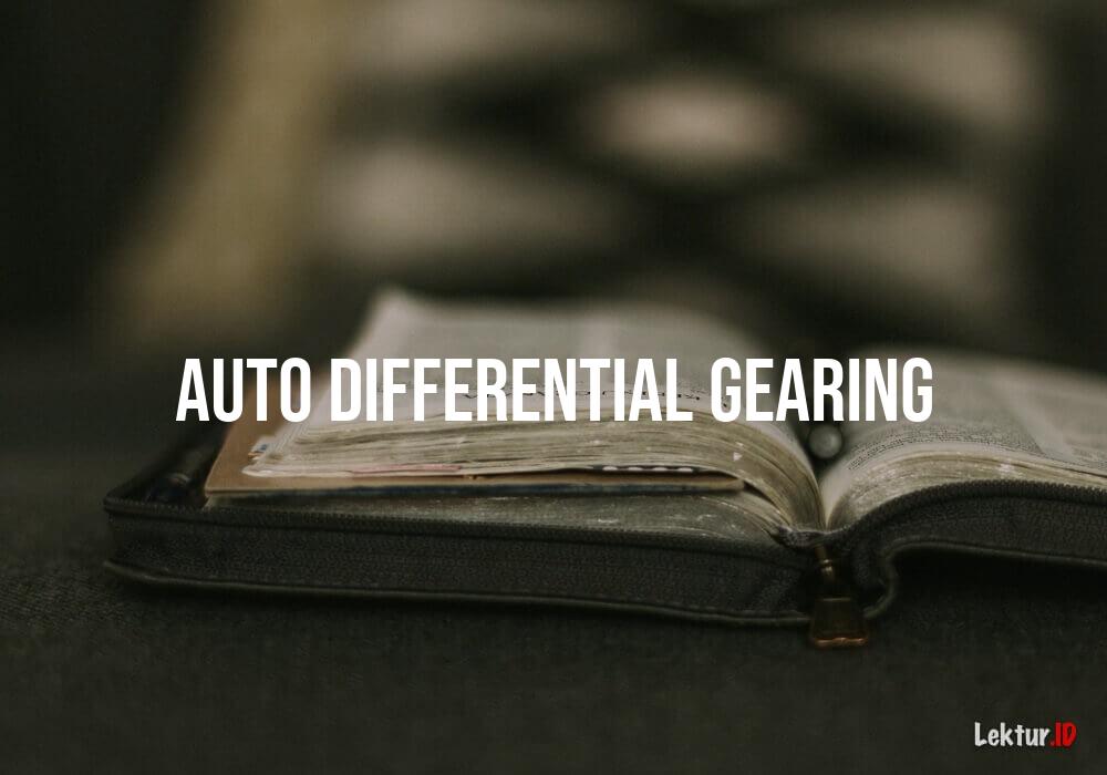 arti auto-differential-gearing