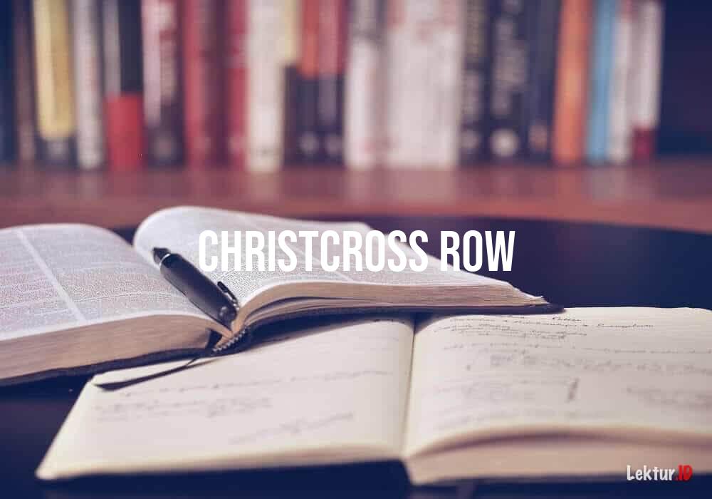 arti christcross-row