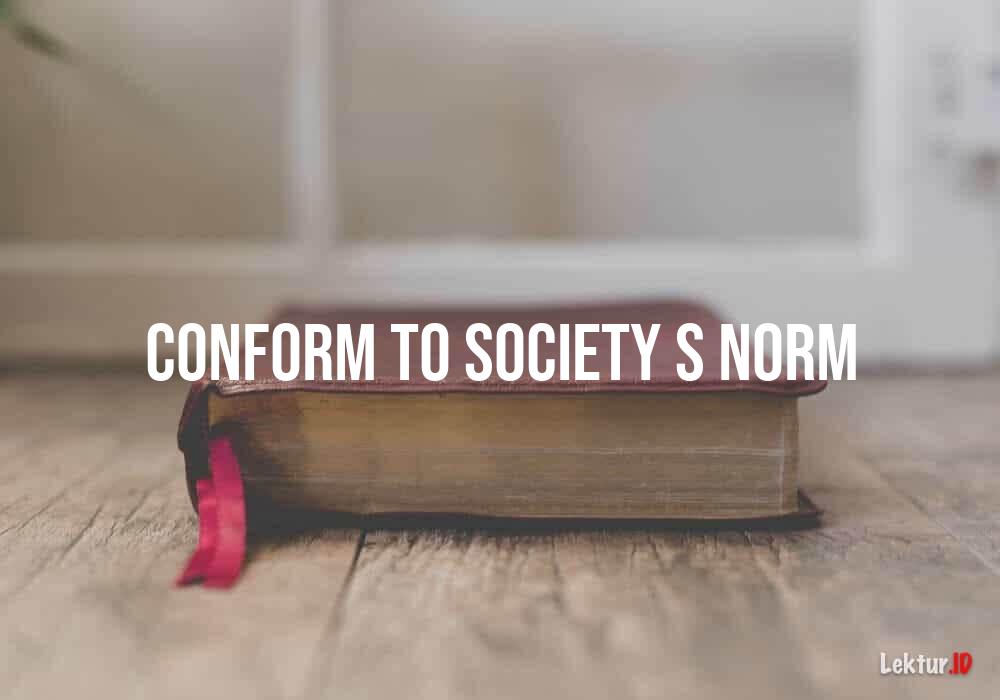 arti conform-to-society-s-norm