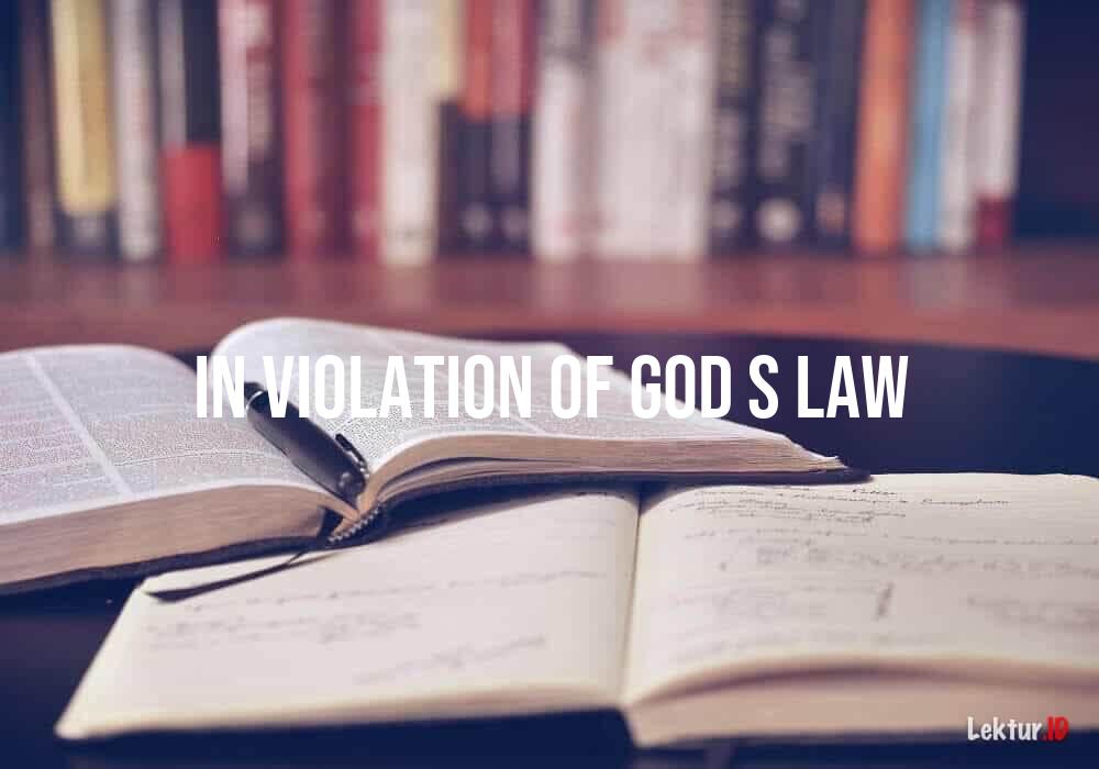 arti in-violation-of-god-s-law