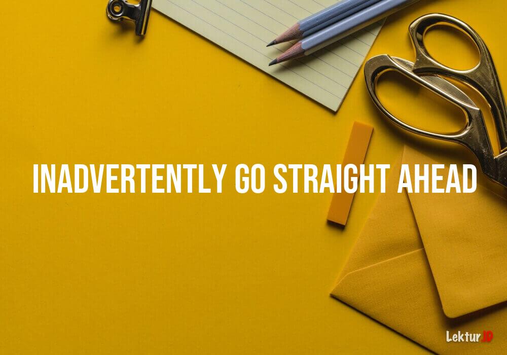 arti inadvertently-go-straight-ahead