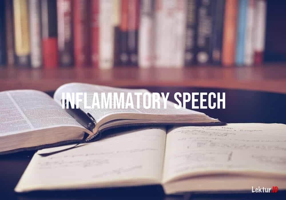 arti inflammatory-speech