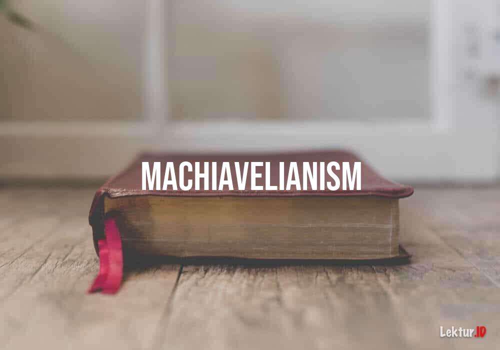 arti machiavelianism