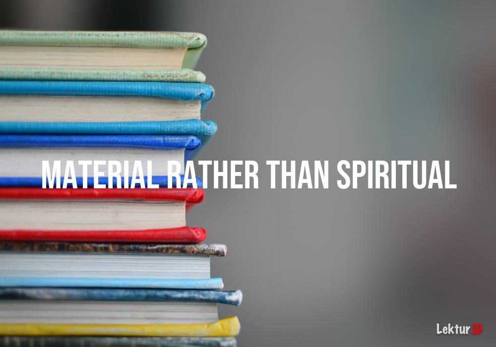 arti material-rather-than-spiritual