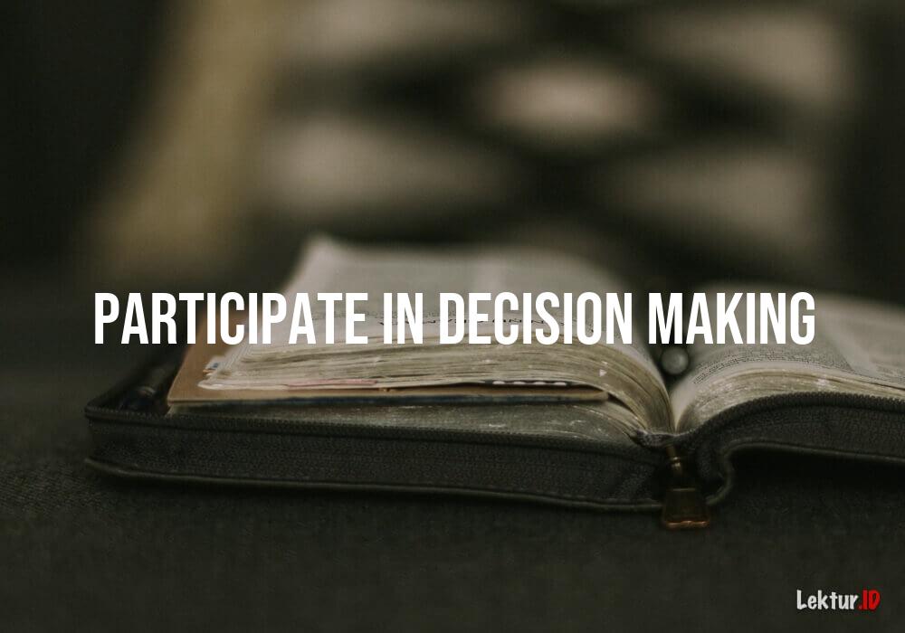 arti participate-in-decision-making