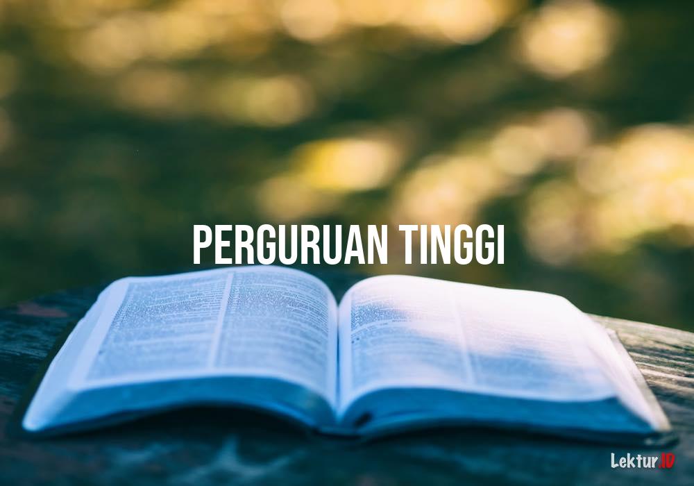 arti perguruan tinggi