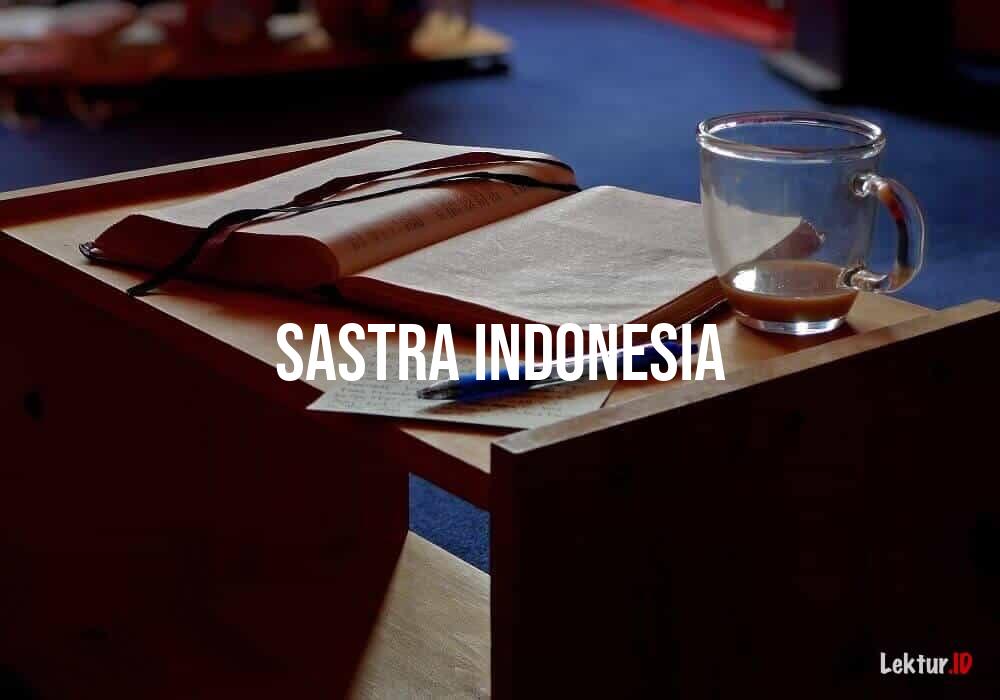 arti sastra indonesia