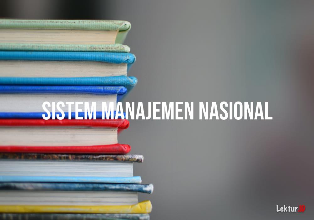 arti sistem manajemen nasional