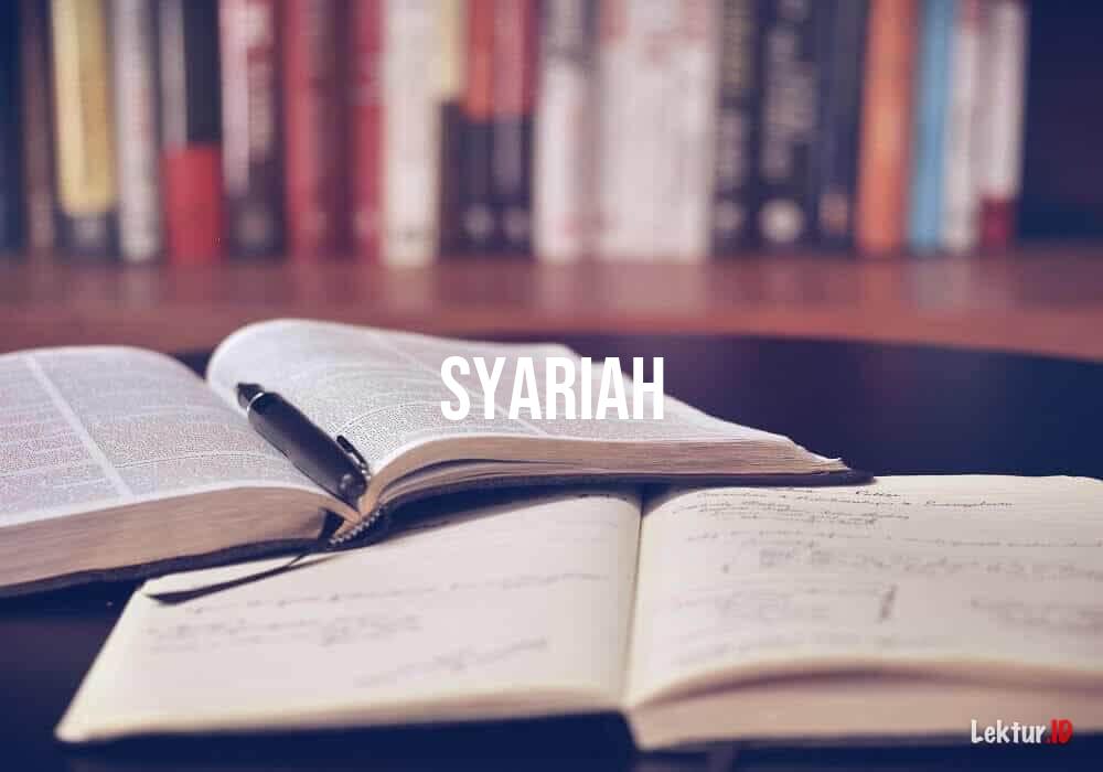 arti syariah