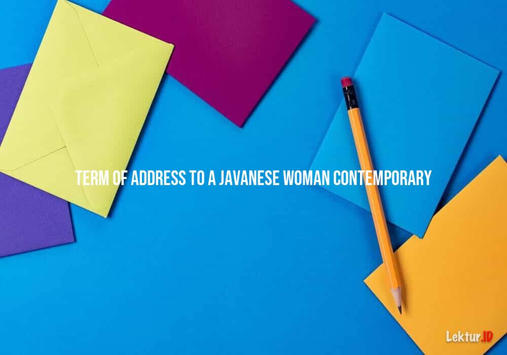 arti term-of-address-to-a-javanese-woman-contemporary