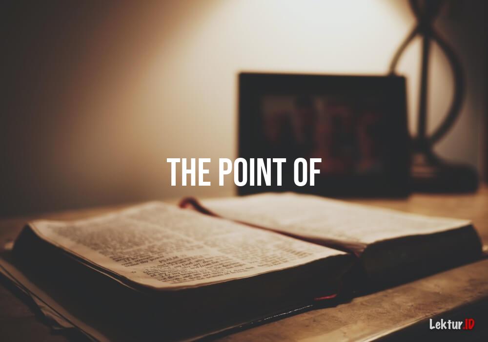 arti the-point-of